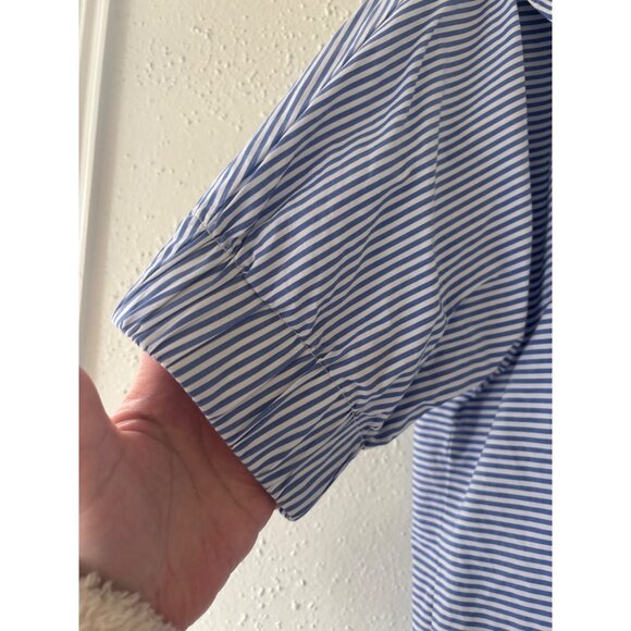 Finley Skipper Striped Blue White Nautical Poplin Top - Picture 13 of 13